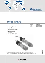 Ametek Dunkermotoren D339 Operating Manual preview