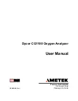 Preview for 1 page of Ametek Dycor CG1100 Series User Manual