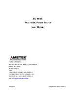 Предварительный просмотр 1 страницы Ametek EC1000S User Manual