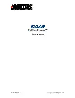 Ametek Elgar ReFlex Power Operation Manual preview