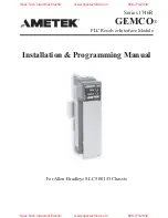 Preview for 1 page of Ametek GEMCO 1746R Series Installation & Programming Manual