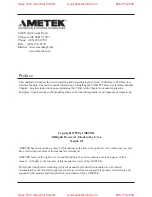 Preview for 2 page of Ametek GEMCO 1746R Series Installation & Programming Manual