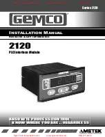 Ametek Gemco 2120 Installation Manual preview