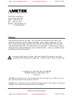 Preview for 2 page of Ametek Gemco 2120 Installation Manual