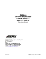 Preview for 1 page of Ametek GUPS 2400A-107 Operation Manual