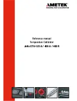 Ametek Jofra ETC-125 A Reference Manual preview