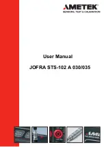 Ametek JOFRA STS-102 A 030 User Manual предпросмотр