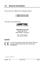 Предварительный просмотр 4 страницы Ametek JOFRA STS-102 A 030 User Manual