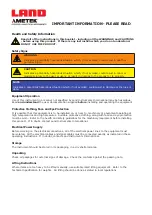 Preview for 2 page of Ametek Land SYSTEM 4 User Supplement