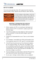 Preview for 6 page of Ametek POWERVAR ABCDEF10.2-22 User Manual