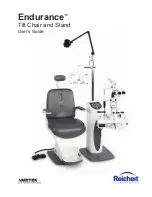 Ametek Reichert Endurance Tilt Chair and Stand User Manual preview