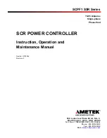 Ametek SCPF1 Instruction, Operation And Maintenance Manual preview