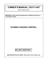 Preview for 1 page of Ametek SCR2000 Owner'S Manual