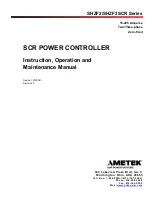 Preview for 1 page of Ametek SHZF2 SCR Series Instruction, Operation And Maintenance Manual