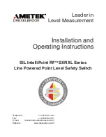 Preview for 1 page of Ametek SIL IntelliPoint RF S*R*L Series Installation And Operating Instructions Manual