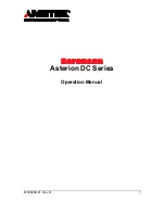 Ametek Sorensen Asterion DC Series Operation Manual предпросмотр