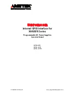 Ametek Sorensen GPIB-XFR Operation Manual preview