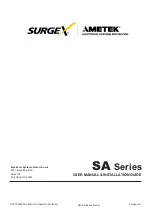 Ametek Surgex SA Series User Manual & Installation Manual preview