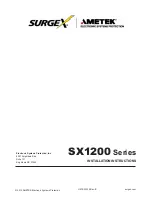 Ametek Surgex SX1200 Series Installation Instructions предпросмотр