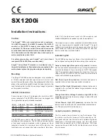 Preview for 3 page of Ametek Surgex SX1200 Series Installation Instructions