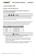 Preview for 5 page of Ametek SurgeX UPS-1440-Li-ISO User Manual