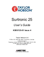 Предварительный просмотр 1 страницы Ametek Surtronic 25 User Manual