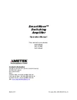 Предварительный просмотр 1 страницы Ametek SW 1850AE Operation Manual