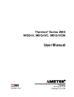 Предварительный просмотр 1 страницы Ametek Thermox Series 2000 WDG-IV User Manual