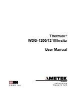 Предварительный просмотр 1 страницы Ametek Thermox WDG-1200 Insitu User Manual