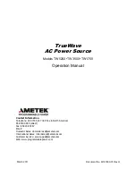 Ametek TW1750 Operation Manual preview