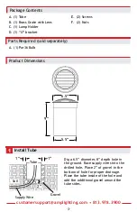 Предварительный просмотр 3 страницы AMG BurrowPro Well Light Installation & Maintenance Manual