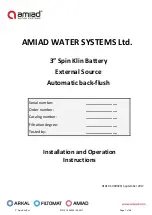 amiad 3" Spin Klin Series Installation And Operation Instructions Manual предпросмотр