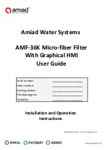 amiad AMF-36K Installation And Operation Instructions Manual предпросмотр