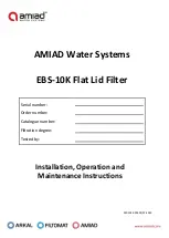 amiad EBS-10K Flat Lid Filter Installation, Operation And Maintenance Instructions preview