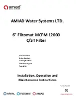 amiad Filtomat MCFM 12000 Manual preview
