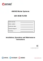 amiad SAF-4500 Installation, Operation And Maintenance Instructions preview