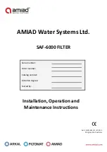 Предварительный просмотр 1 страницы amiad SAF-6000 Installation, Operation And Maintenance Instructions