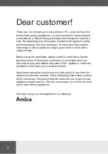 Preview for 4 page of Amica ACD8WH Operating Instructions Manual