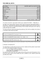 Предварительный просмотр 27 страницы Amica AFS1630WH Instruction Manual