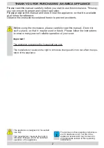 Preview for 2 page of Amica AMM25BI Installation Manual