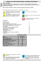 Предварительный просмотр 2 страницы Amica AMMB20M1GI Operating Instructions Manual