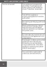 Предварительный просмотр 14 страницы Amica AWT714S Operating Instructions Manual