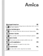 Предварительный просмотр 1 страницы Amica BC271.3 Installation Manual