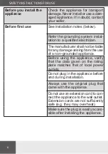 Preview for 6 page of Amica DIM42E6TBqD Operating Instructions Manual