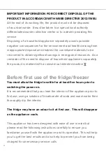 Preview for 4 page of Amica FK2623F Directions For Installation, Use And Maintenance