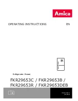 Предварительный просмотр 1 страницы Amica FKR29653B Operating Instructions Manual