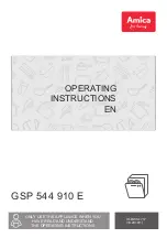 Preview for 1 page of Amica GSP 544 910 E Operating Instructions Manual