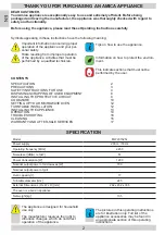 Preview for 2 page of Amica PREMIERE MW23152Si Instruction Manual