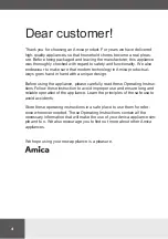 Preview for 4 page of Amica SUPF 822 W Operating Instructions Manual