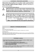 Предварительный просмотр 14 страницы Amica VM Aqua XPro Operating Instructions Manual